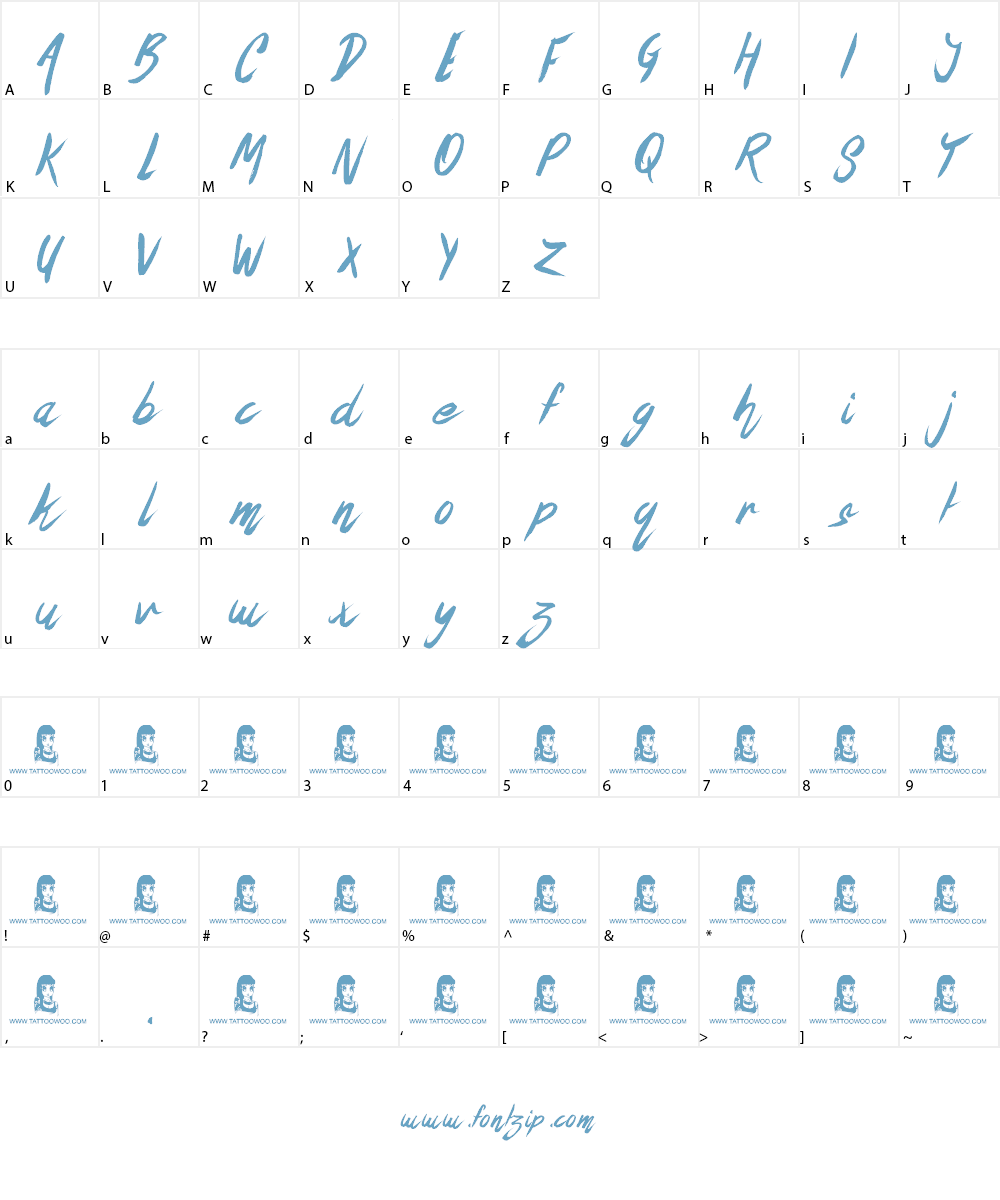The Oyster Bar Font Character